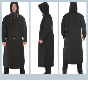 Adult Waterproof Long Raincoat Women Men Rain Coat Hooded for Outdoor Hiking Travel Fishing Climbing Thickened