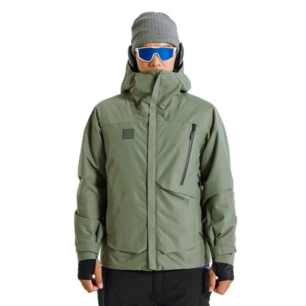 Men's Ski Jacket, Warm Insulated Winter Snow Coat, Lightweight Waterproof Breathable Hooded Jacket with Pockets