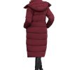 Women's Down Coat with Detachable Hood, Long Puffer Coat Women Winter Jacket
