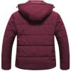 Women's Plus Size Warm Puffer Jacket Waterproof Fleece Lined Winter Coat with Removable Hood