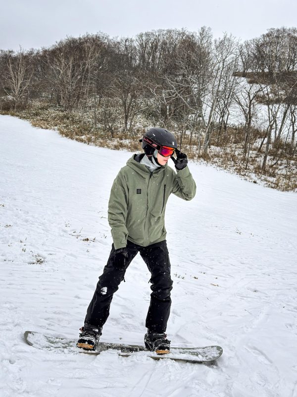 Men's Ski Jacket, Warm Insulated Winter Snow Coat, Lightweight Waterproof Breathable Hooded Jacket with Pockets