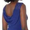 Women's Long Cowl Back Mother of The Bride Dress, Formal Event, Wedding Guest Gown (Petite and Regular Sizes)